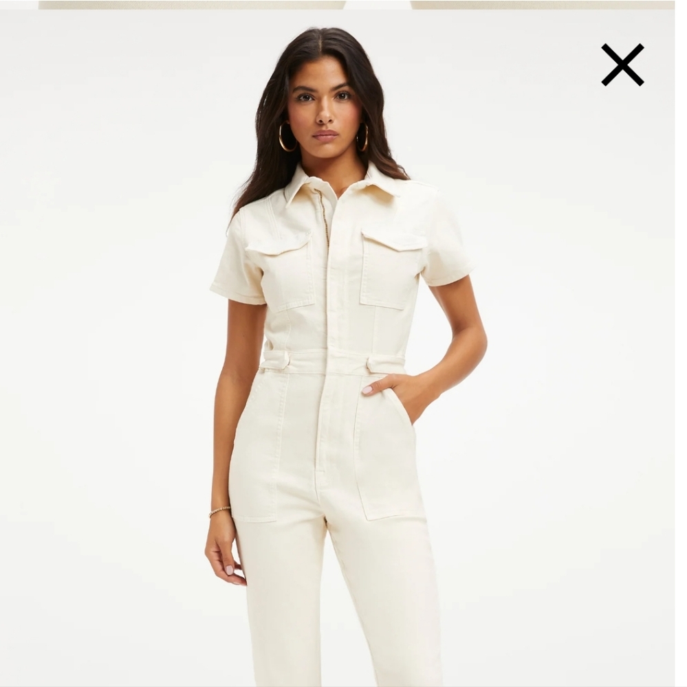 Good American Cream Jumpsuit